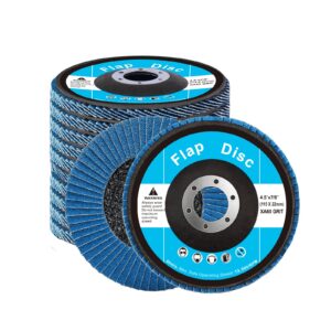Flap Discs 4-1/2" x 7/8" Sanding Disc for Angle Grinder 40 Grit 10 Pack